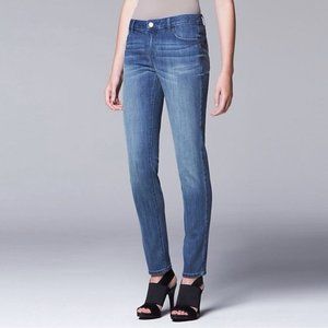 Women's Simply Vera Vera Wang Mid Rise Skinny Jeans